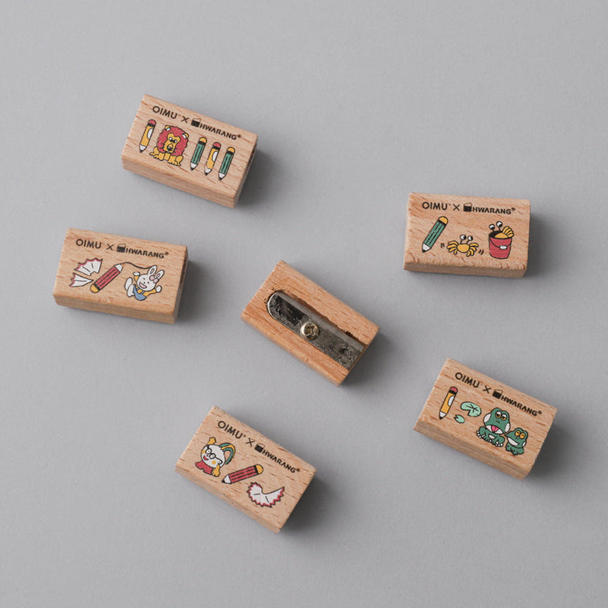 Wooden Pencil Sharpener in Onion - detail view