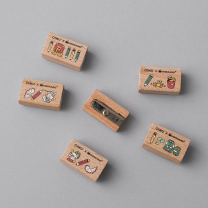 Wooden Pencil Sharpener in Onion - detail view