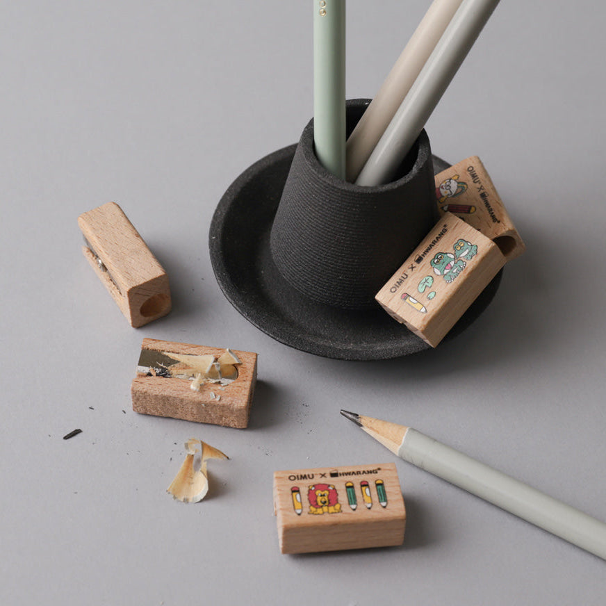 Wooden Pencil Sharpener in Crab - detail view