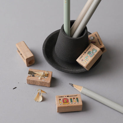 Wooden Pencil Sharpener in Crab - detail view