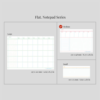 Flat Notepad A5 in White - detail view 15