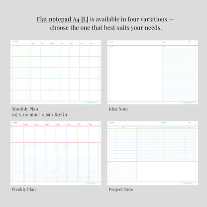 Flat Notepad A4 in White - detail view 5
