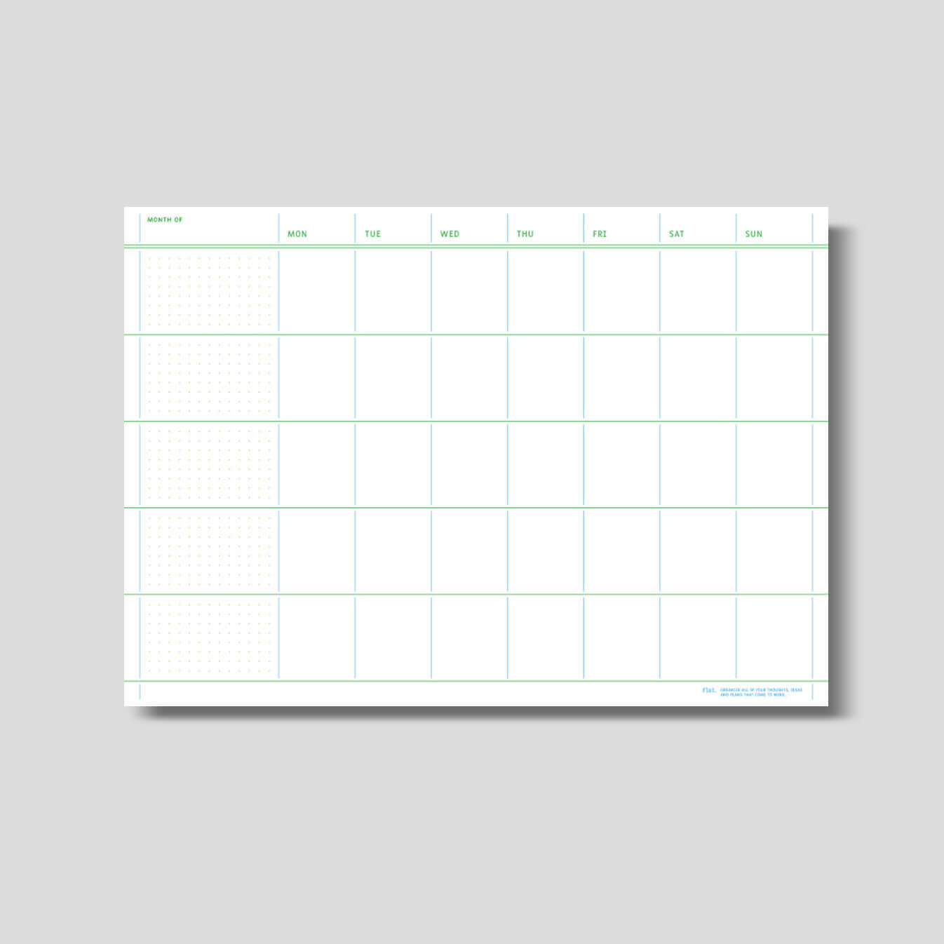 Flat Notepad A4 in Monthly Plan - main product image