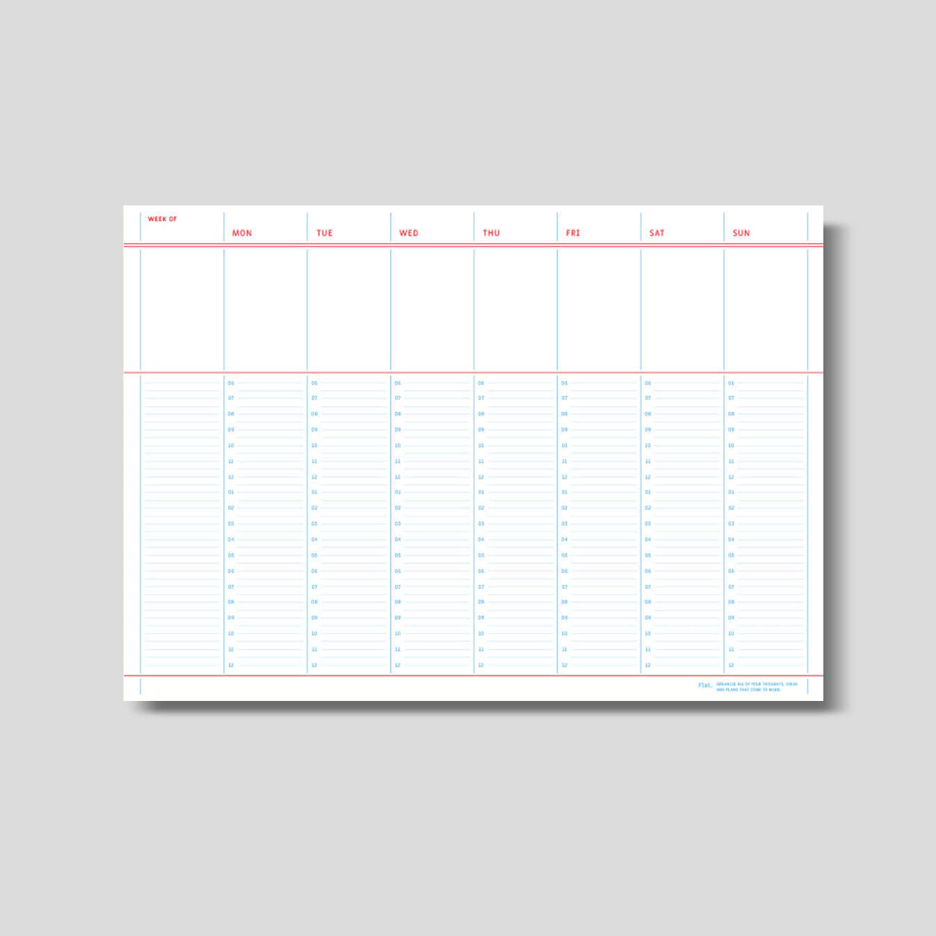 Flat Notepad A4 in Idea Note - detail view