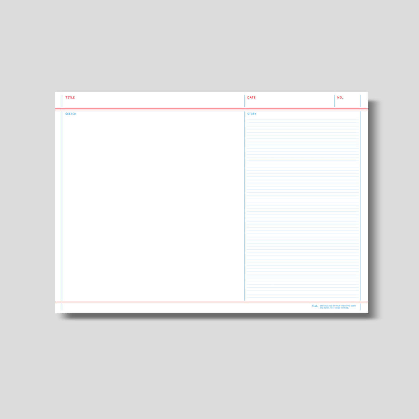 Flat Notepad A4 in Project Plan - detail view