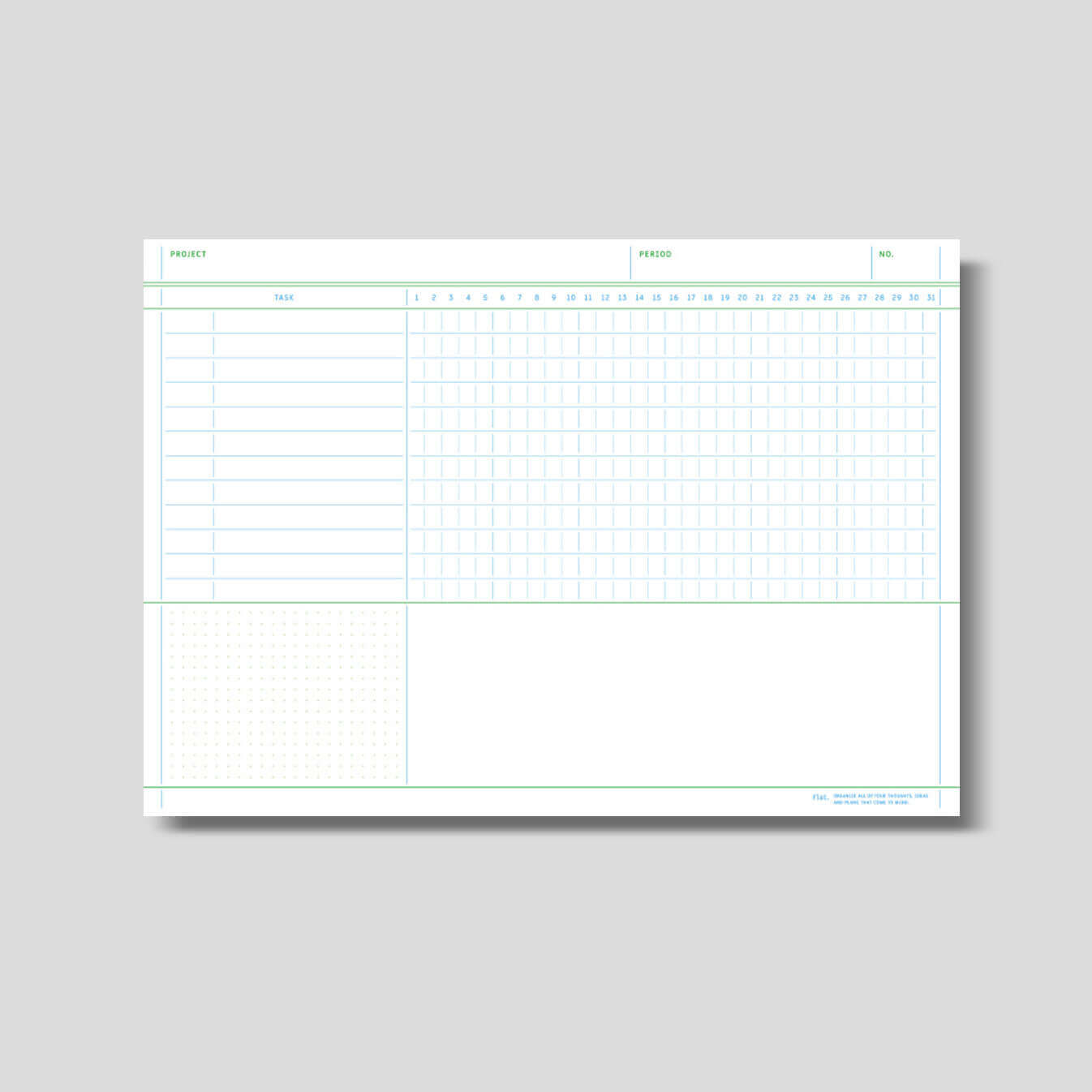 Flat Notepad A4 in Weekly Plan - detail view