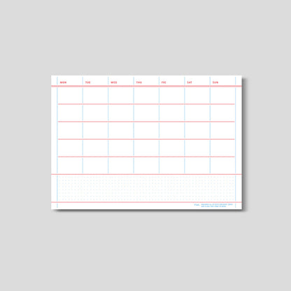 Flat Notepad A5 in Monthly Plan - main product image
