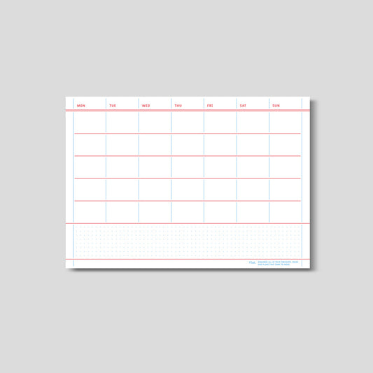 Flat Notepad A5 in Monthly Plan - main product image