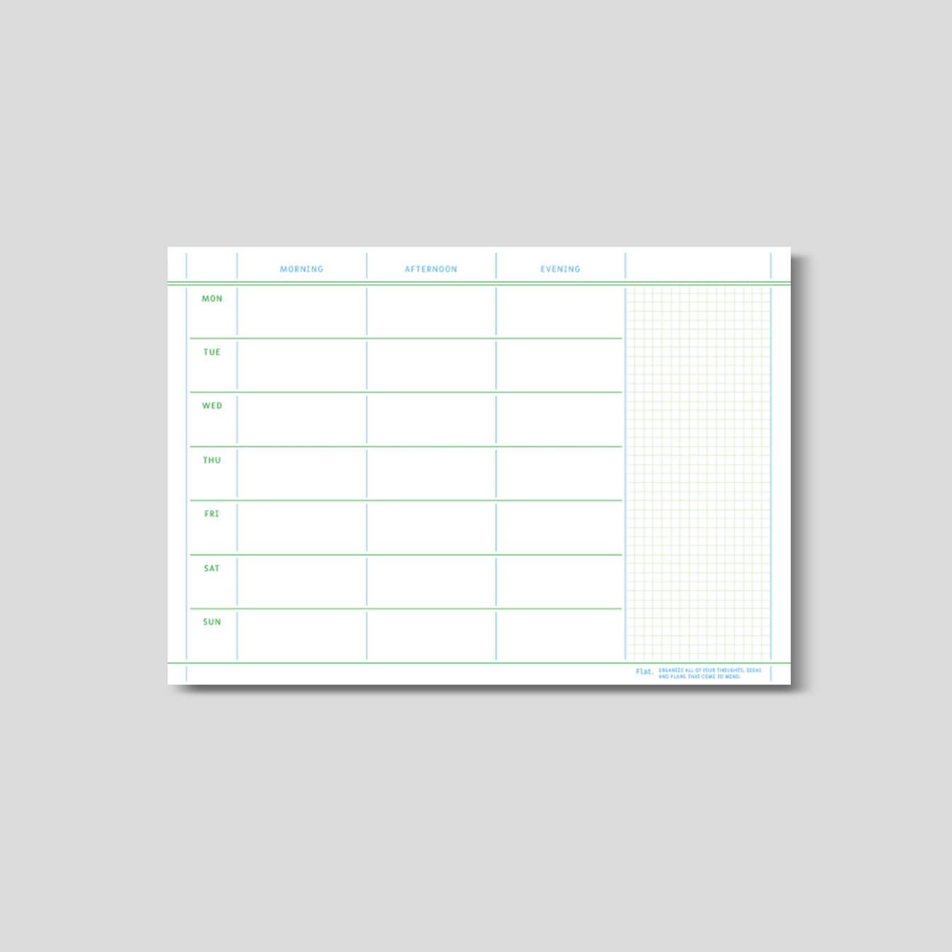 Flat Notepad A5 in Weekly To Do - detail view