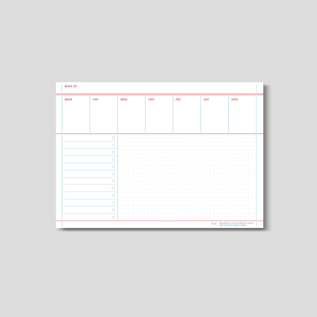 Flat Notepad A5 in Idea Note - detail view