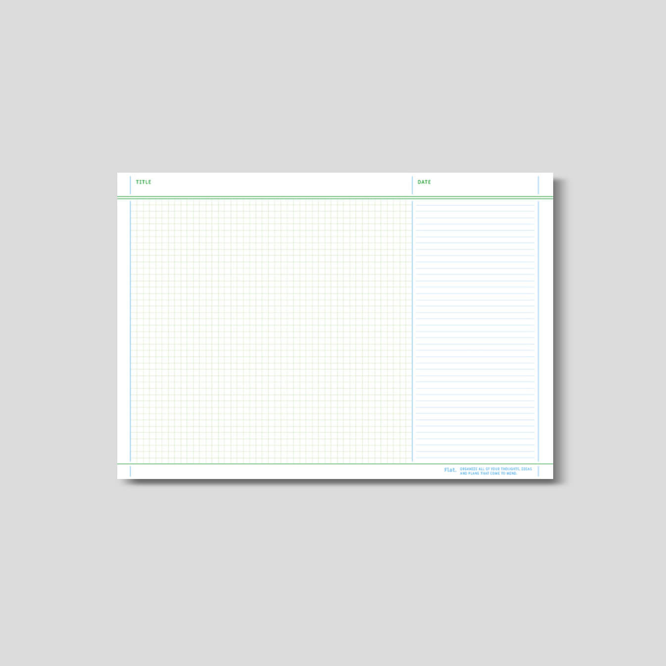 Flat Notepad A5 in White - detail view 5