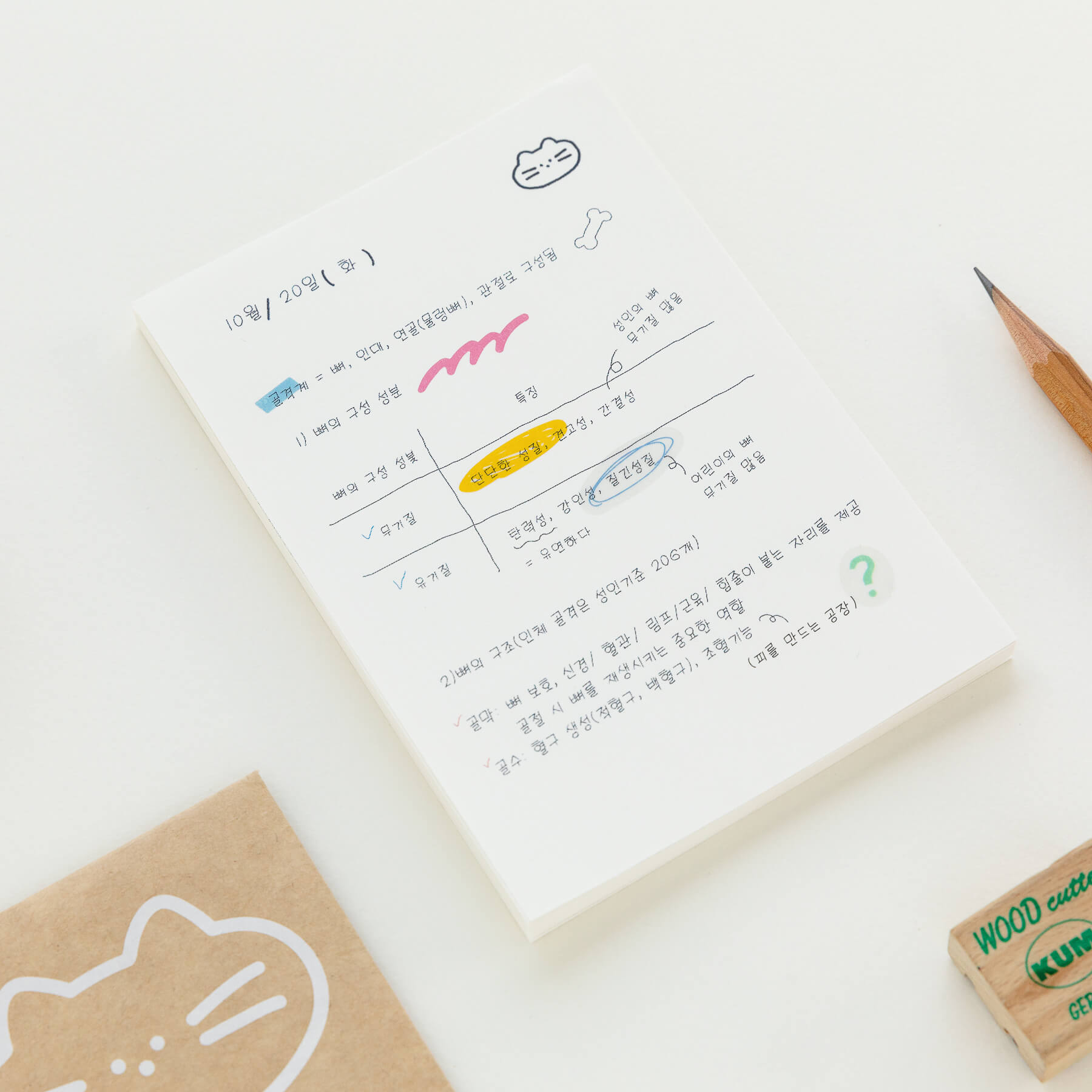 Here Dear Functional Memo Pad in Blank - detail view