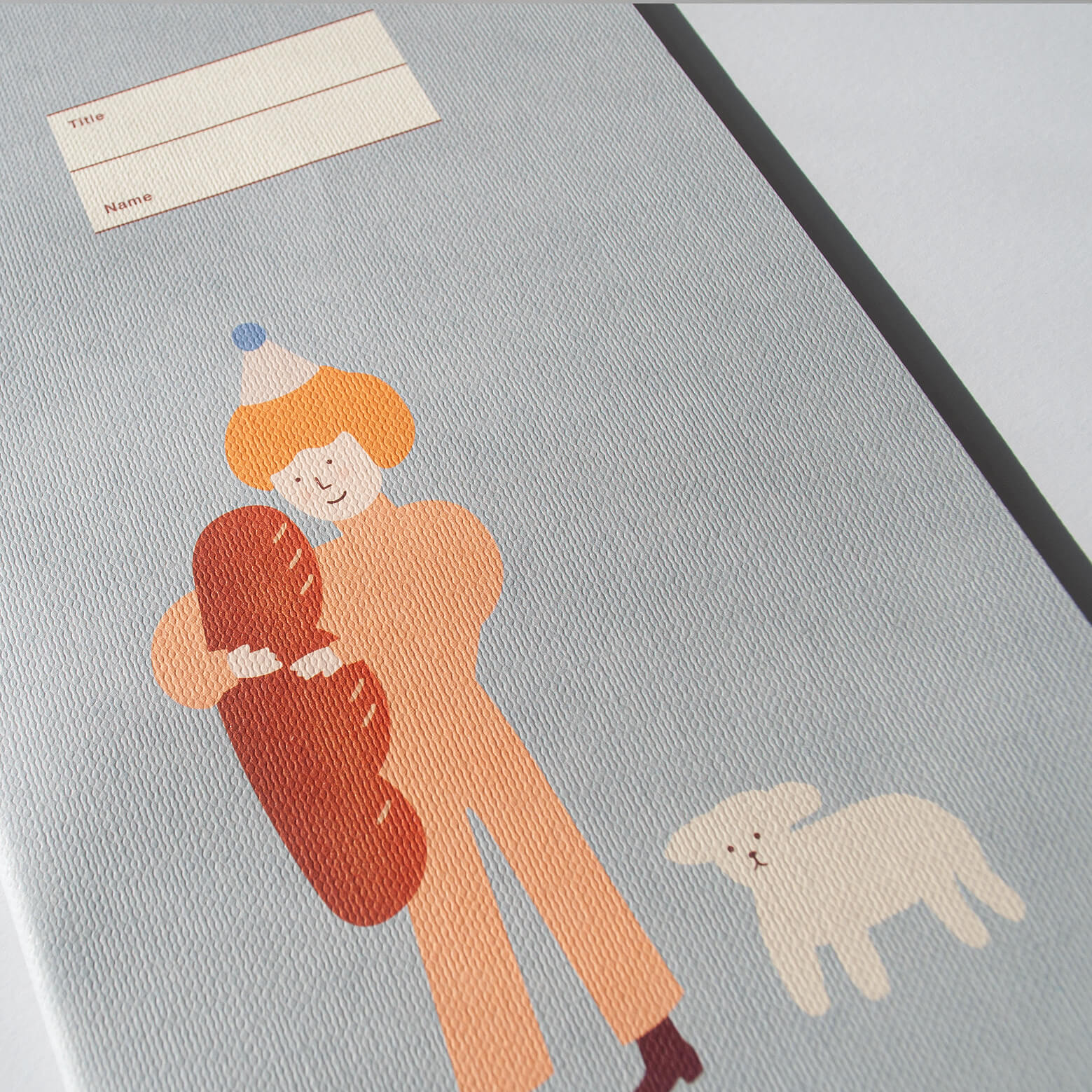 Slim Notebook Baguette in Beige - detail view 3
